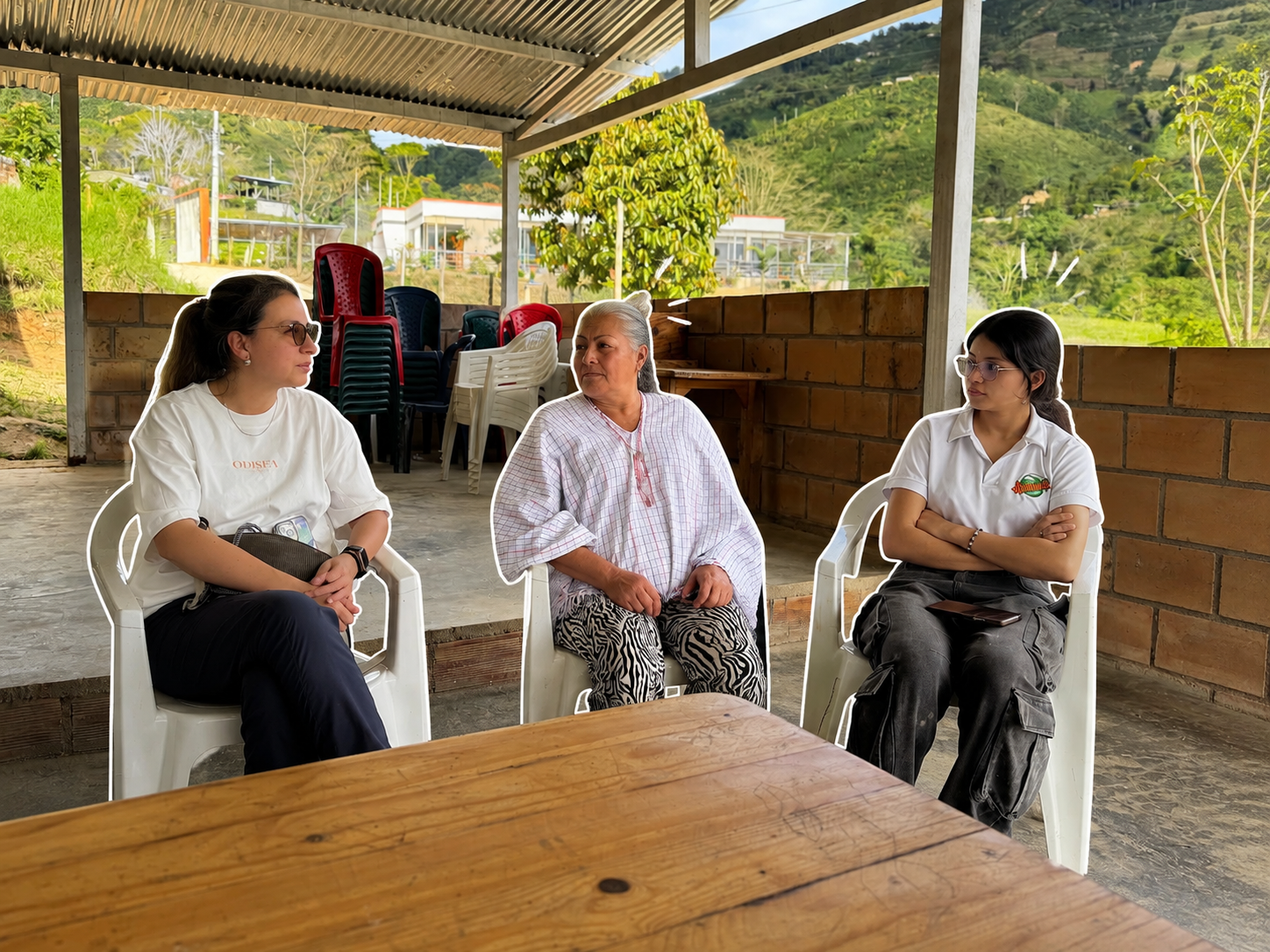 Equipo social o comunitario trabajando en campo